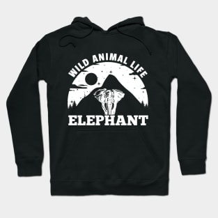 Wild Animals Life Of Elephant Hoodie